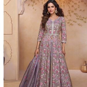 Floral Embroidered Long Sleeve Dress Pakistani salwar kameez
